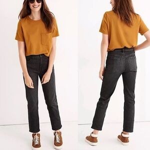 Madewell The Perfect Vintage Crop Jean in Gray/Black Size 33